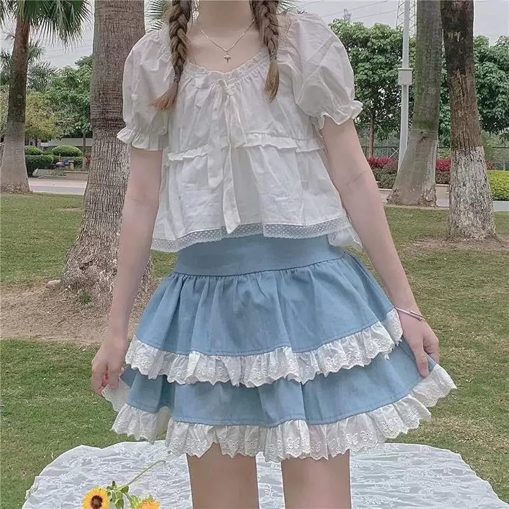 Amazon.co.jp: [AORKU] デニムスカート レディース かわいい S